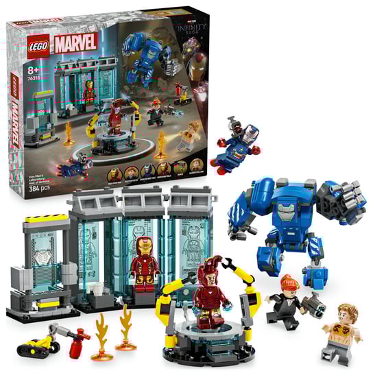 LEGO Marvel, klocki, Laboratorium Iron Mana: Zbrojownia, 76315 LEGO