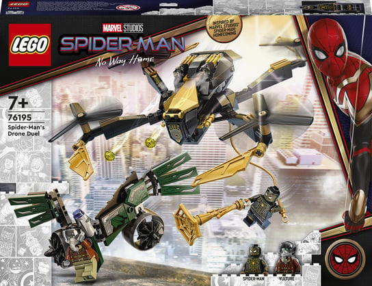 LEGO Marvel, klocki, Spider Man, Bojowy dron Spider-Mana, 76195 LEGO
