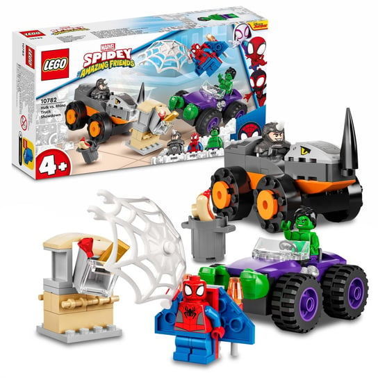 LEGO Marvel, klocki, Spidey, Hulk kontra Rhino - starcie pojazdów, 10782 LEGO