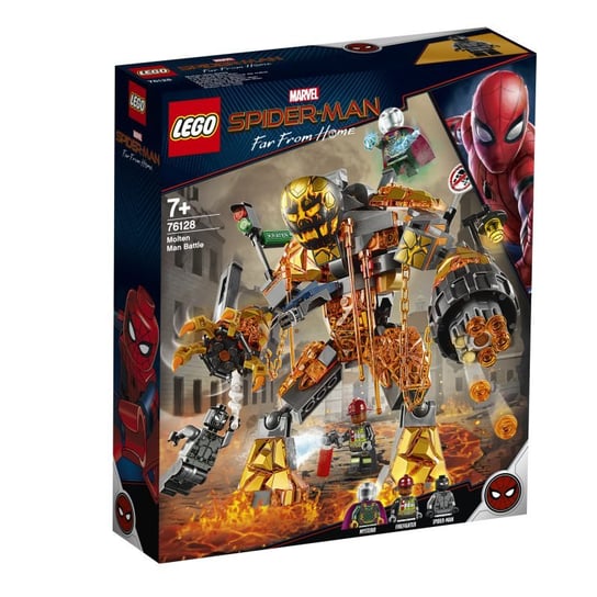 LEGO Marvel, Spider Man, klocki Bitwa z Molten Manem, 76128 LEGO