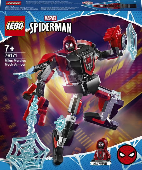 LEGO Marvel, Spider-Man, klocki Opancerzony mech Milesa Moralesa, 76171 LEGO