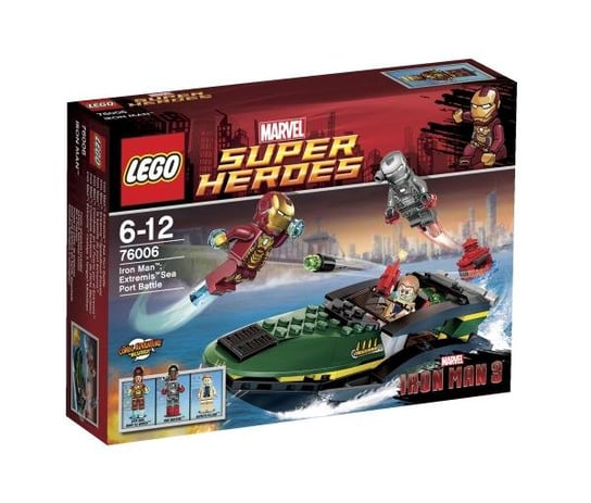 LEGO Marvel, Super Heroes, Iron Man, klocki Bitwa o port Extremis, 76006 LEGO