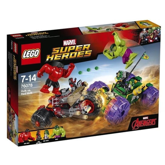 LEGO Marvel, Super Heroes, Klocki Hulk kontra Czerwony Hulk, 76078 LEGO