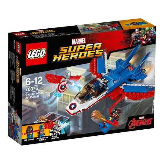 LEGO Marvel, Super Heroes, Klocki Odrzutowiec Kapitana Ameryki, 76076 LEGO