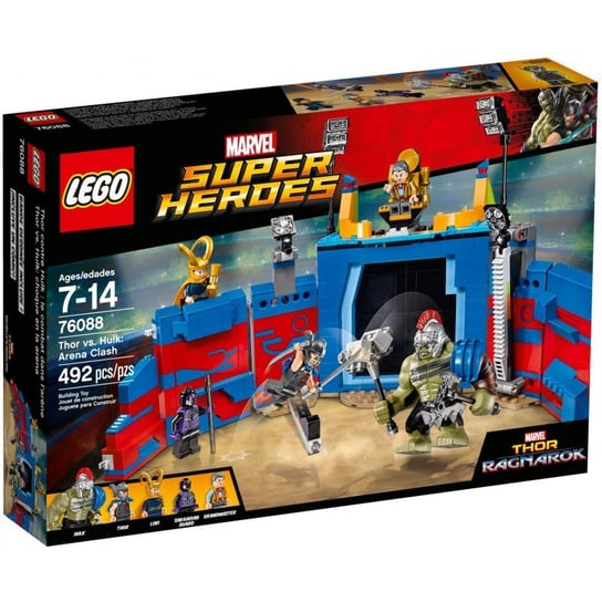 LEGO Marvel, Super Heroes, klocki Thor kontra Hulk: starcie na arenie, 76088 LEGO