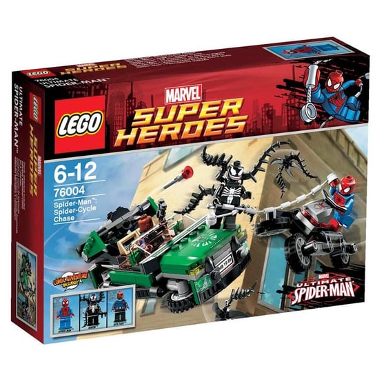 LEGO Marvel, Super Heroes, Spiderman, klocki, pościg, 76004 LEGO