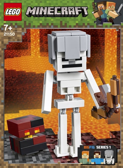 LEGO Minecraft, klocki BigFig - szkielet z kostką magmy LEGO