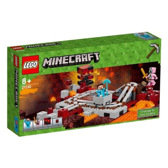 LEGO Minecraft, klocki Linia kolejowa w Netherze, 21130 LEGO