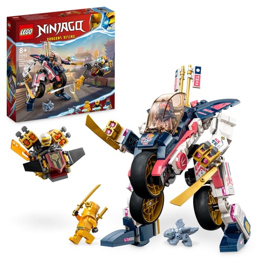 LEGO Ninjago, klocki, Mech Sory zmieniający się w motocykl wyścigowy, 71792 LEGO