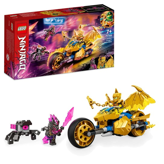LEGO Ninjago, klocki, Złoty smoczy motocykl Jaya, 71768 LEGO