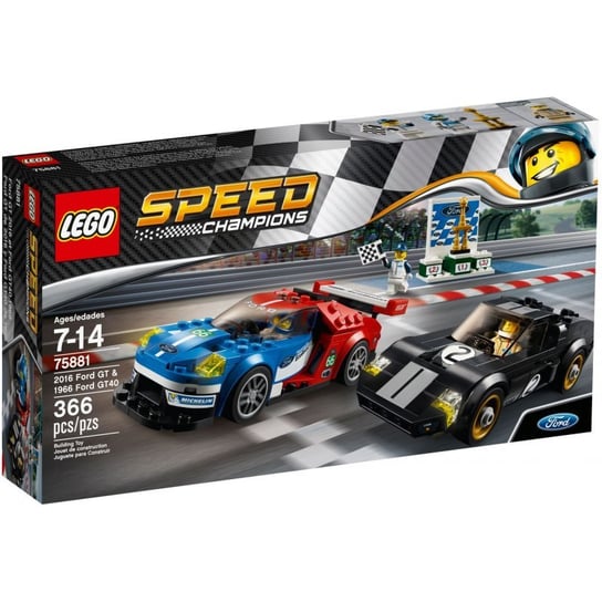 LEGO Speed Champions, klocki Ford GT z roku 2016 i Ford GT40 z roku 1966, 75881 LEGO