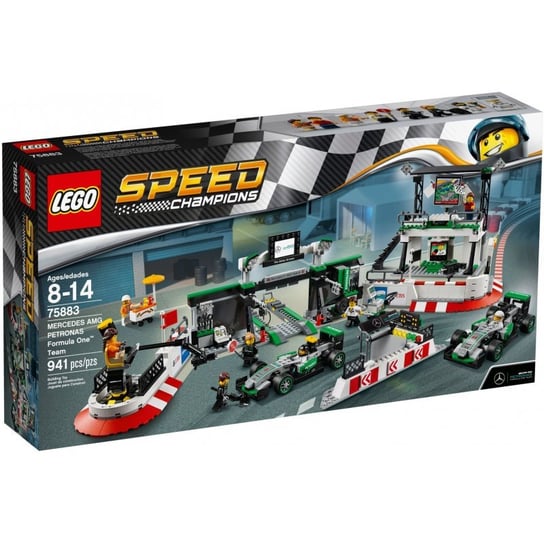 LEGO Speed Champions, klocki, klocki, Zespół Formuły 1 Mercedes AMG Petronas, 75883 LEGO