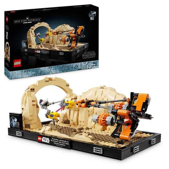 LEGO Star Wars Diorama, klocki, Wyścig ścigaczy w Mos Espa, 75380 LEGO