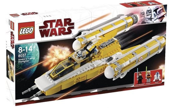 LEGO Star Wars, klocki, 8037 Anakin y-wing starfighter myśliwiec r2-d2 LEGO