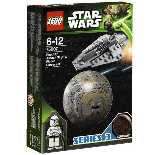 LEGO Star Wars, klocki Republic Assault Ship & Planet Coruscant, 75007 LEGO