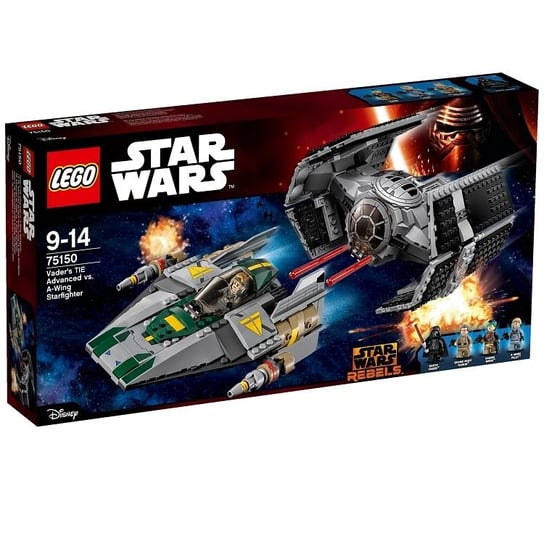 LEGO Star Wars, klocki Vader's TIE Advanced vs. A-Wing Starfighter, 75150 LEGO