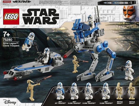 LEGO Star Wars, klocki, Żołnierze-klony z 501. legionu, 75280 LEGO