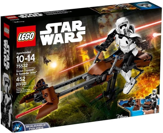 LEGO Star Wars, klocki Zwiadowca szturmowców i jego śmigacz, 75532 LEGO