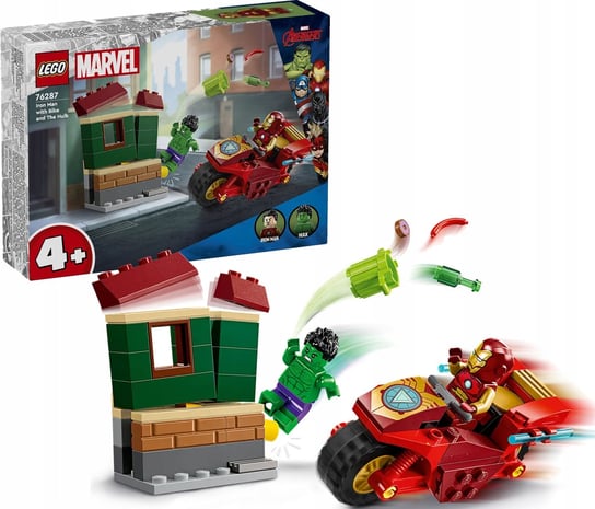LEGO Super Heroes - Iron Man Z Motocyklem I Hulk - 76287 LEGO