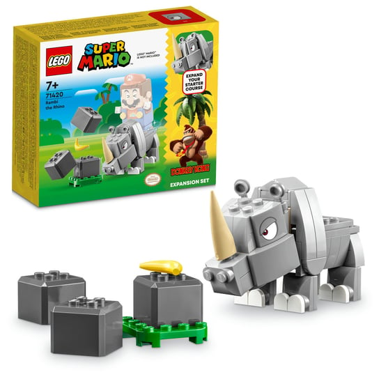 LEGO Super Mario, klocki, Nosorożec Rambi — zestaw rozszerzający, 71420 LEGO