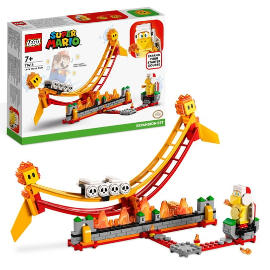 LEGO Super Mario, klocki, Przejażdżka po fali lawy, zestaw rozszerzający, 71416 LEGO
