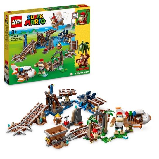 LEGO Super Mario, klocki, Przejażdżka wagonikiem Diddy Konga — zestaw rozszerzający, 71425 LEGO