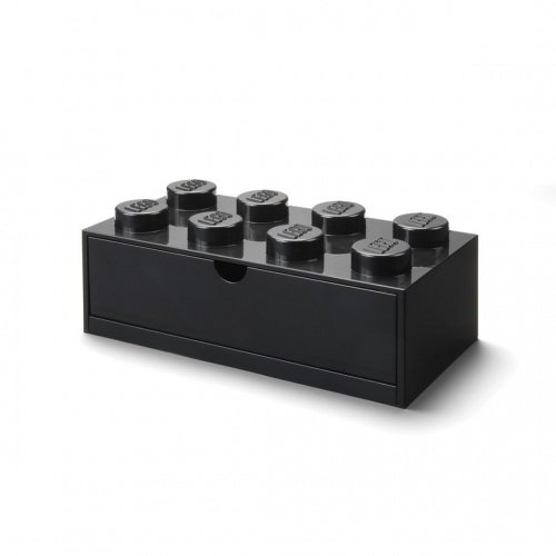 LEGO, Szufladka na biurko, klocek, Brick 8, czarna LEGO