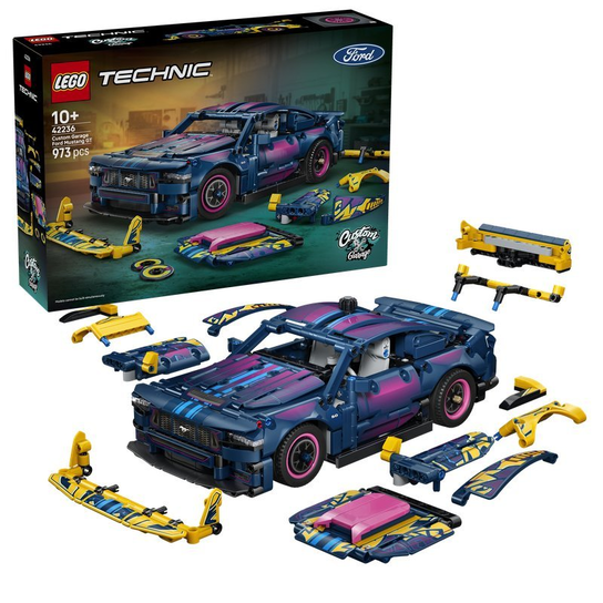 LEGO Technic, klocki, Warsztat tuningowy: samochód Ford Mustang GT, 42236 LEGO