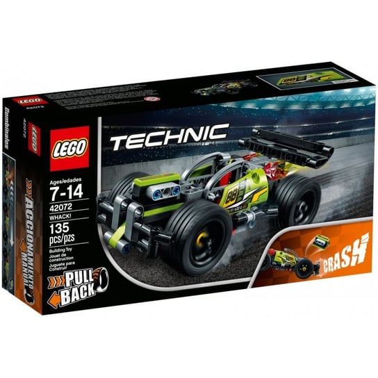 LEGO Technic, klocki Żółta wyścigówka, 42072 LEGO