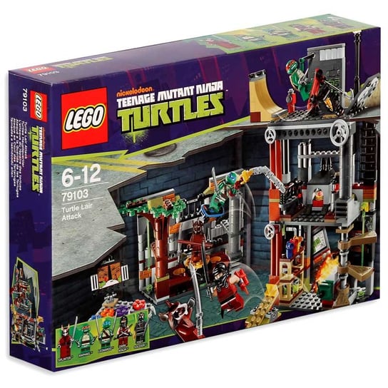 LEGO Wojownicze żółwie Ninja, klocki Atak na jaskinię żółwi, 79103 LEGO