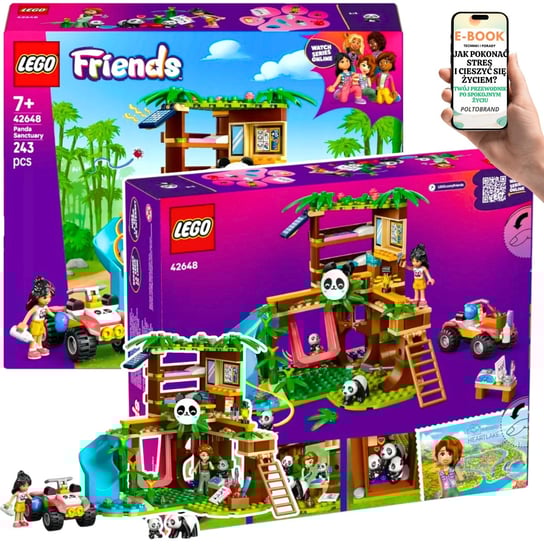 LEGOFriends Rezerwat Pand + Domek na Drzewie i Figurka Mamy Pandy | Kreatywny Prezent na Święta i Urodziny DLA MAŁEJ OPIEKUNKI ZWIERZĄT + EBOOK-1 LEGO