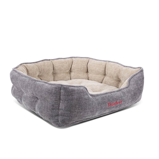 Beeztees Kätzchenbett VAKO – Grau, 50x50x18 Cm, Gemütliches Katzenbett