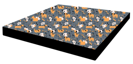 Legowisko - Materac Squar Grey Dogs 60X60X5 Cm Bertoni