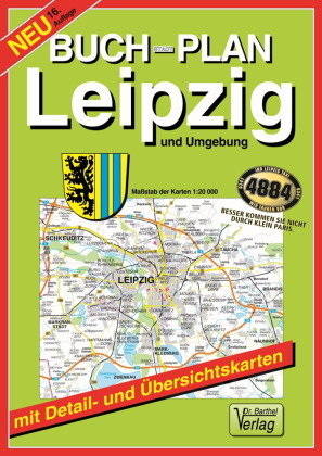 Leipzig und Umgebung 1 : 20 000. Buchstadtplan Barthel, Barthel Andreas Verlag