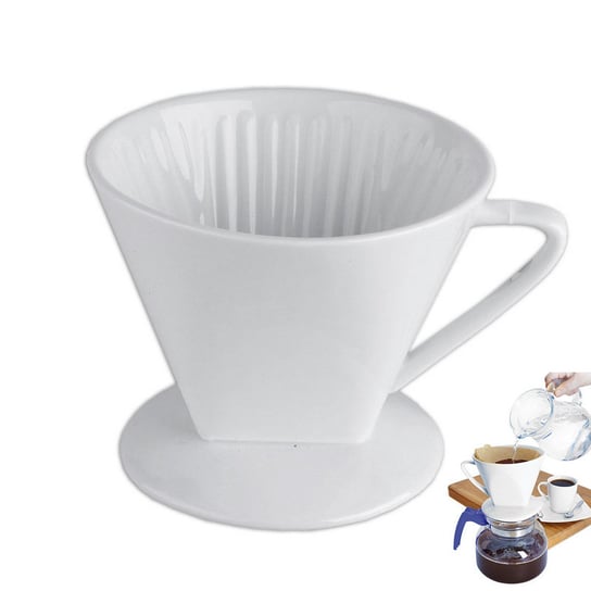 Lejek do filtrowania kawy ORION, biały, 14x14x11,5 cm Orion