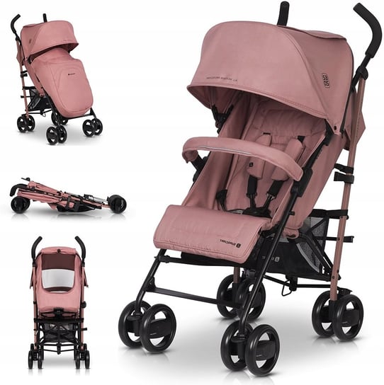 Lekki Wózek Spacerowy Ezzo Parasolka Spacerówka Rose Euro-Cart