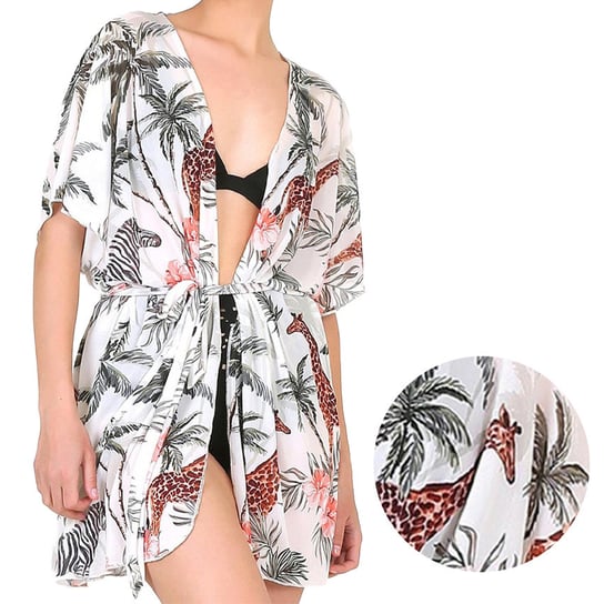 Lekkie przewiewne Kimono plażowe Tunika Pareo One Size Tropikal Hamur Home