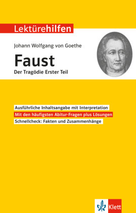 Lektürehilfen Johann Wolfgang von Goethe "Faust - Der Tragödie erster Teil" Klett Lerntraining