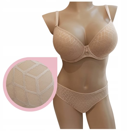 Lemax SECRET Plunge biustonosz usztywniany brzoskwinia/nude stanik - 75G Lemax