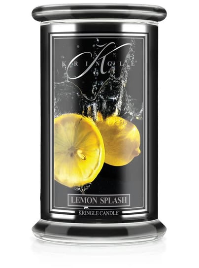 Lemon Splash - Kringle Candle - duża świeca z dwoma knotami (624g) - seria Reserve Kringle Candle