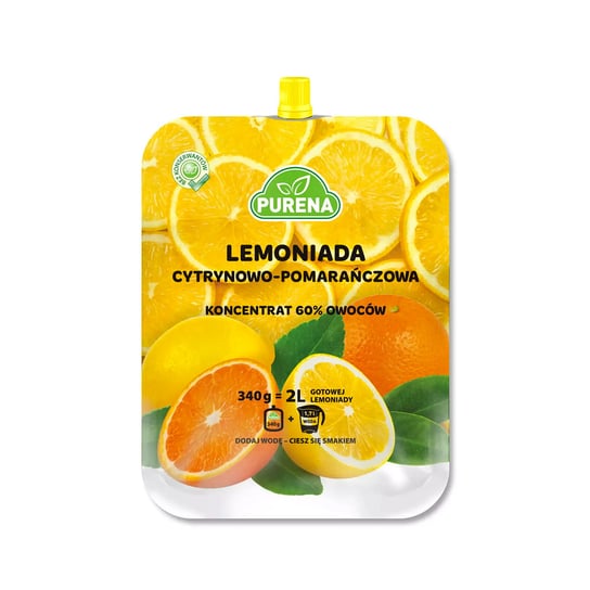 Lemoniada cytrynowo - pomarańczowa, koncentrat Purena, 340g Purena