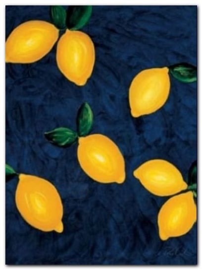 Lemons With Leaves plakat obraz 60x80cm Wizard+Genius