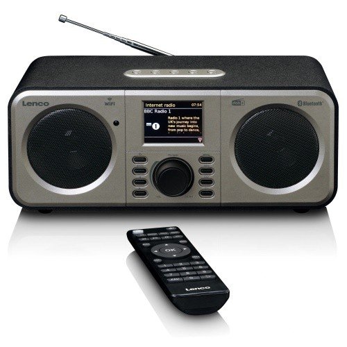 Lenco DIR-141 Internetowe radio stereo z tunerem FM i DAB+ oraz odbiornikiem i nadajnikiem Bluetooth Lenco