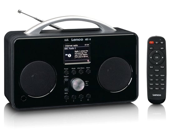 Lenco PIR-645BK - przenośne radio internetowe z DAB+/FM, Bluetooth Lenco