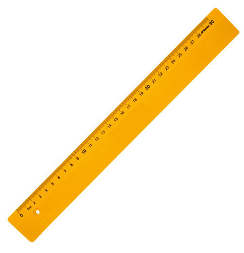 Leniar Linijka kolorowa 30cm żółty plastik LENIAR
