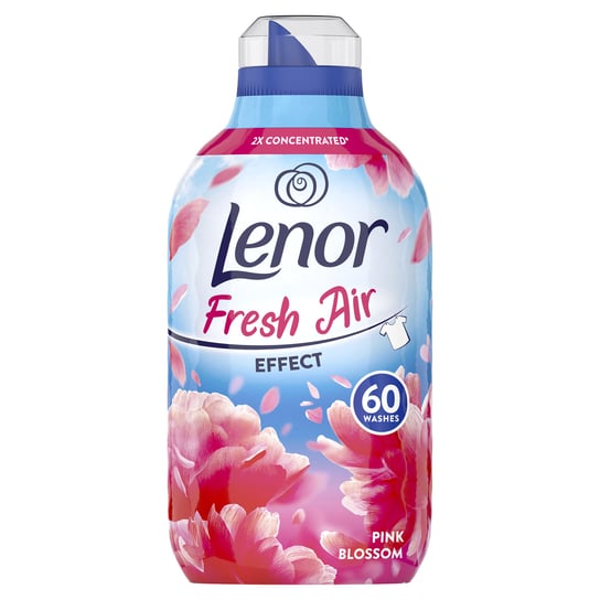 Lenor, Fresh Air Effect Pink Blossom, Płyn zmiękczający do płukania tkanin, 60 prań, 840ml Lenor