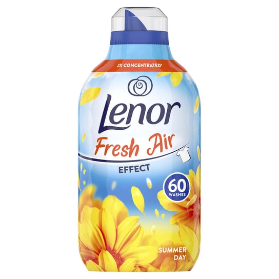 Lenor, Fresh Air Effect Summer Day, Płyn zmiękczający do płukania tkanin, 60 prań, 840ml Lenor