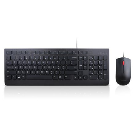 Lenovo Keyboard and Mouse Combo, Wired, Keyboard layout English/Lithuanian, Black Lenovo