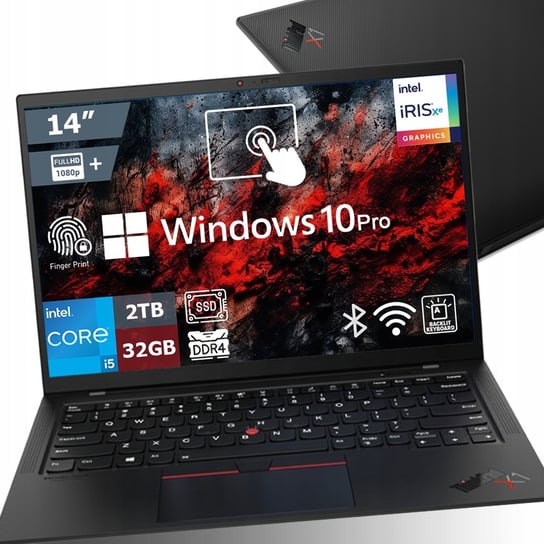 Lenovo ThinkPad X1 Carbon Gen 9 i5-1145 32GB DDR4 2TB SSD FHD-TOUCH W10P Inna marka