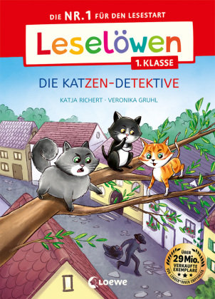Leselöwen 1. Klasse - Die Katzen-Detektive (Großbuchstabenausgabe) Loewe Verlag